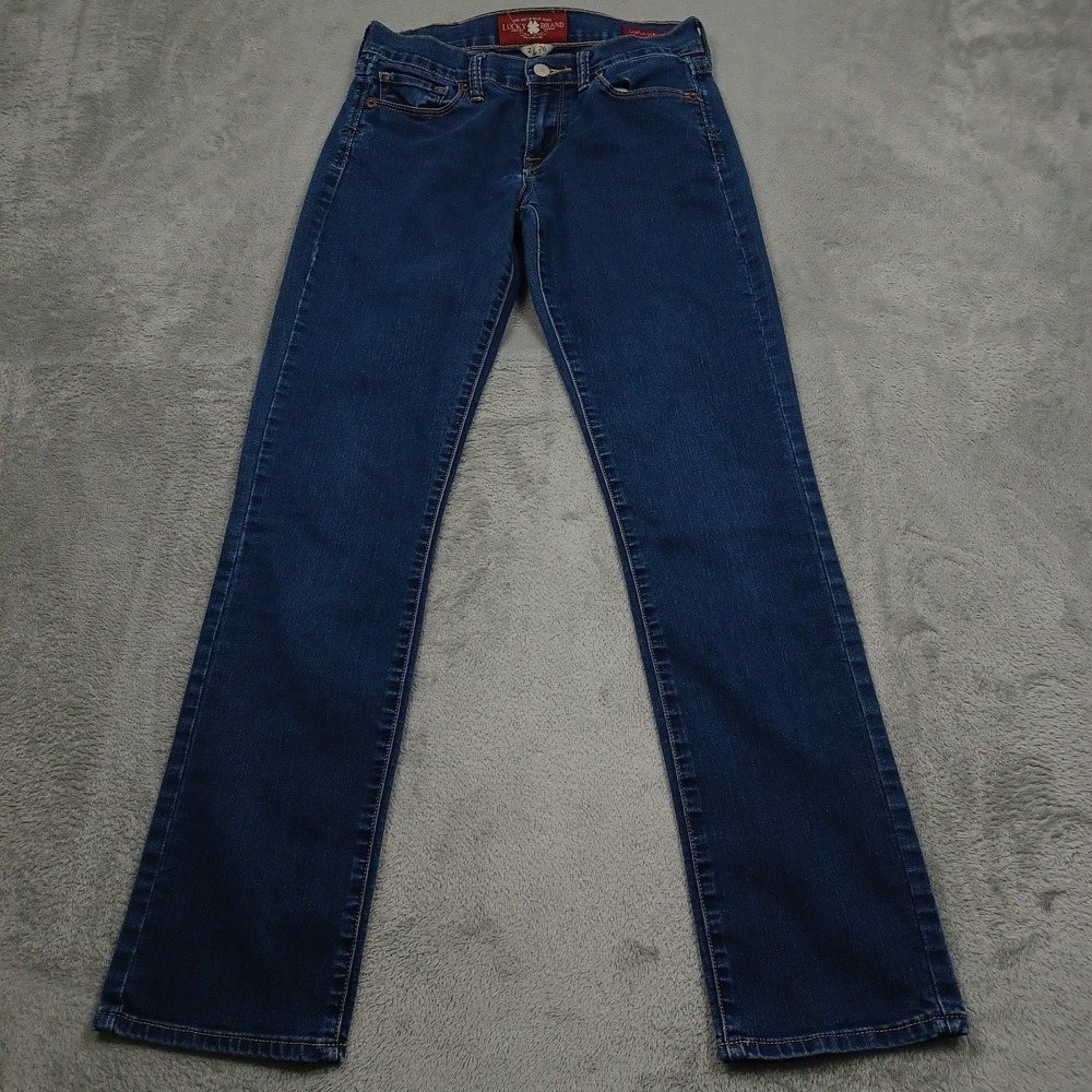 Lucky Brand Jeans Womens 2 Blue Denim Sofia Straight Preppy Y2K